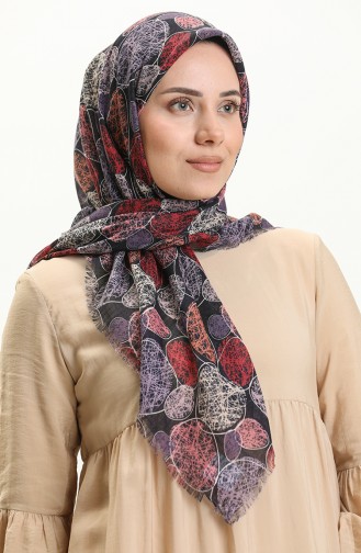 Printed Scarf 13221-06 Dark Blue Purple 13221-06