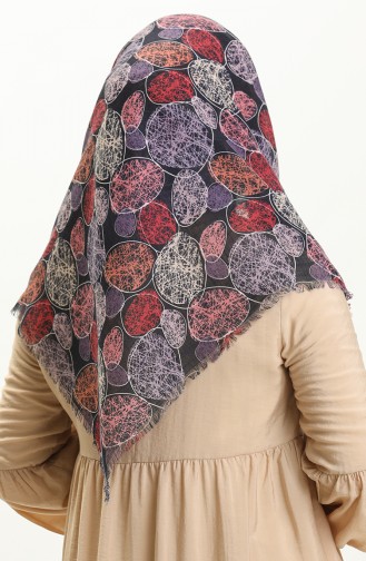 Printed Scarf 13221-06 Dark Blue Purple 13221-06