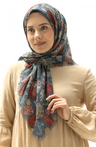 Printed Scarf 13221-11 Indigo Plum 13221-11