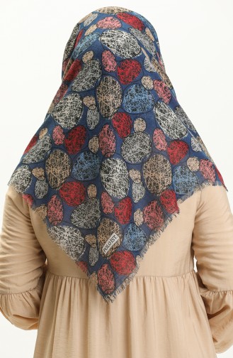 Printed Scarf 13221-11 Indigo Plum 13221-11