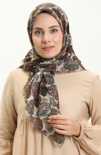 Printed Scarf 13221-12 Beige Brown 13221-12