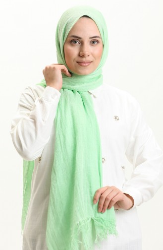 Madame Mary Crepe Shawl 19080-43 Aqua Green 19080-43