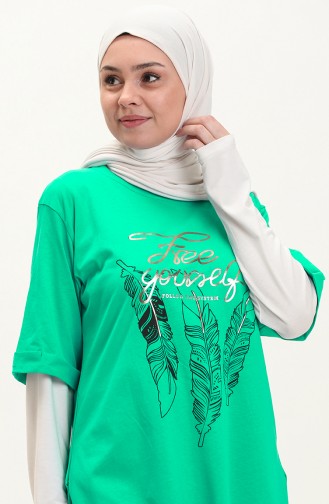 Printed T-shirt 2003-02 Green 2003-02