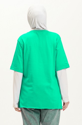 Bedrucktes Tshirt 2003-02 Grün 2003-02