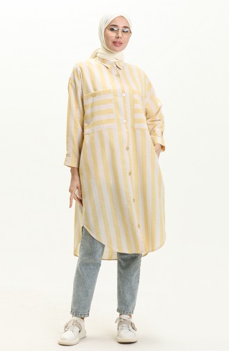 Striped Linen Tunic 24Y8866-04 Yellow 24Y8866-04