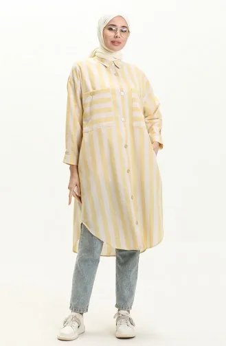 Striped Linen Tunic 24Y8866-04 Yellow 24Y8866-04