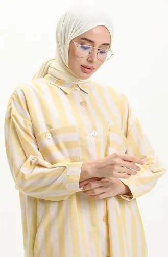 Striped Linen Tunic 24Y8866-04 Yellow 24Y8866-04