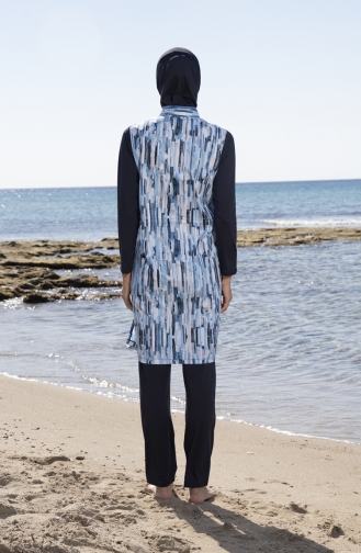 Maillot de Bain Hijab Bleu 23940-01