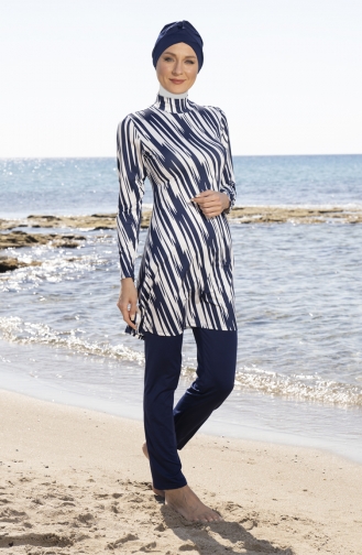 Navy Blue Modest Swimwear 23902-01