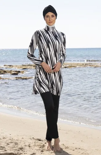 Hijab-Badeanzug 23902-02 Schwarz 23902-02