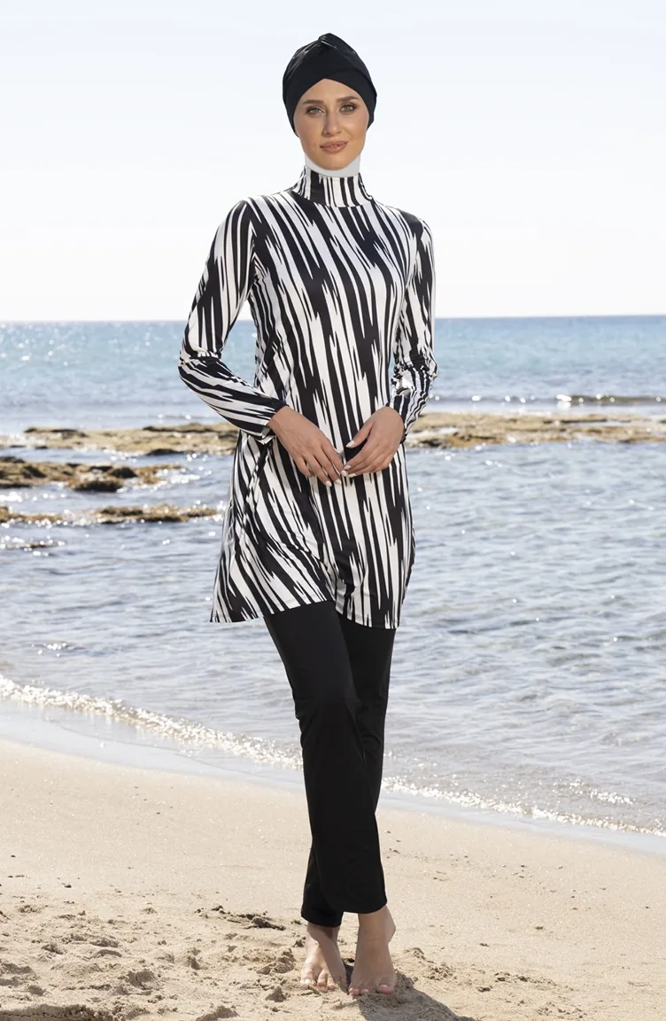 Hijab-Badeanzug 23902-02 Schwarz 23902-02