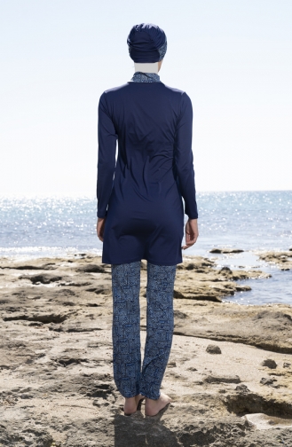 Navy Blue Modest Swimwear 23911-01