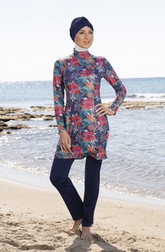 Navy Blue Modest Swimwear 23912-01