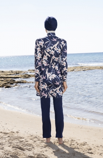 Navy Blue Modest Swimwear 23914-01