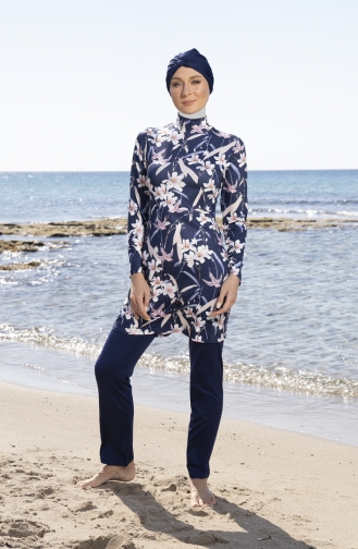 Navy Blue Modest Swimwear 23914-01