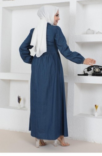 Dunkelblau Hijab Kleider 14464