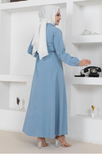 Hellblau Hijab Kleider 14469