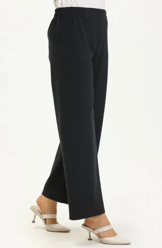 Pantalon Large à Taille Élastique 2951A-03 Bleu Marine 2951A-03