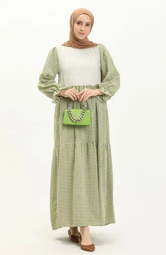 Karomusterkleid 24Y8964-02 Khaki 24Y8964-02
