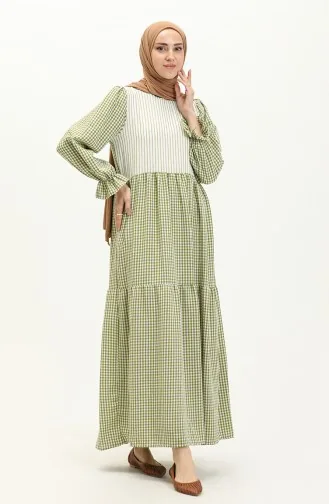 Karomusterkleid 24Y8964-02 Khaki 24Y8964-02