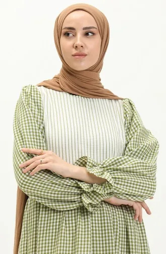 Karomusterkleid 24Y8964-02 Khaki 24Y8964-02