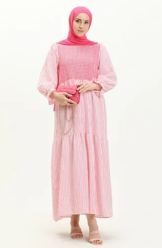 Karomusterkleid 24Y8964B-01 Fuchsia 24Y8964B-01