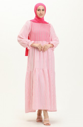 Plaid Dress 24Y8964B-01 Fuchsia 24Y8964B-01