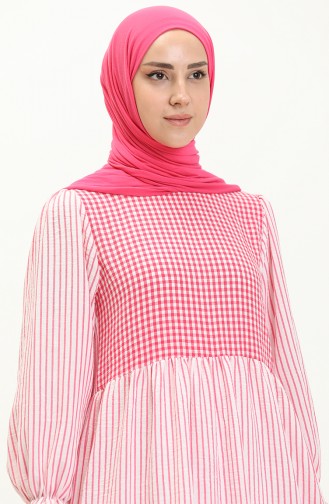 Plaid Dress 24Y8964B-01 Fuchsia 24Y8964B-01