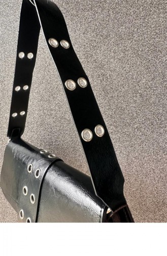 Schwarz Schultertasche 5641