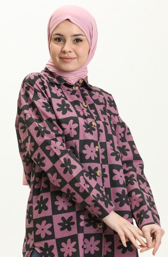 Printed Shirt 11157-02 Dark Lilac 11157-02