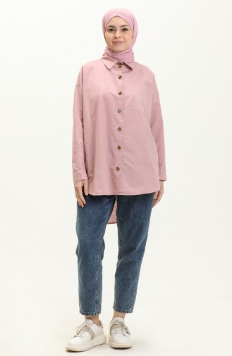 Pocketed Shirt 11217-02 Dusty Rose 11217-02