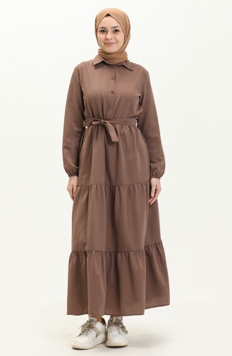 Braun Hijab Kleider 5245