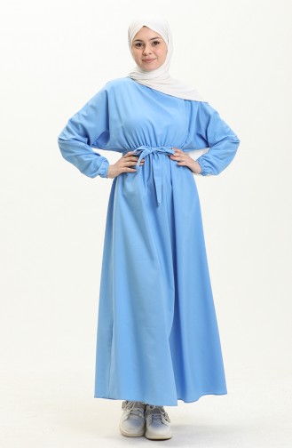 Blau Hijab Kleider 6608