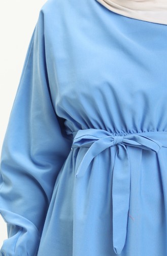 Blau Hijab Kleider 6608