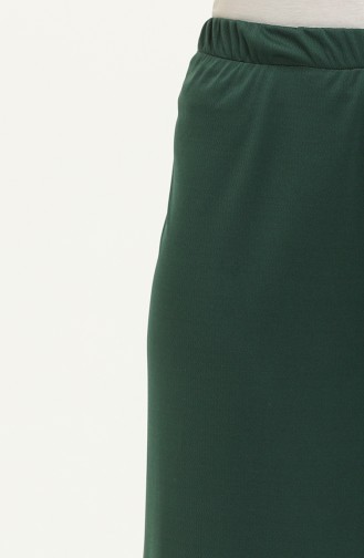 Elastic Waist Wide Leg Pants 1000-04 Emerald Green 1000-04