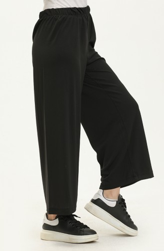 Pantalon Large Taille Élastique 1000-05 Noir 1000-05