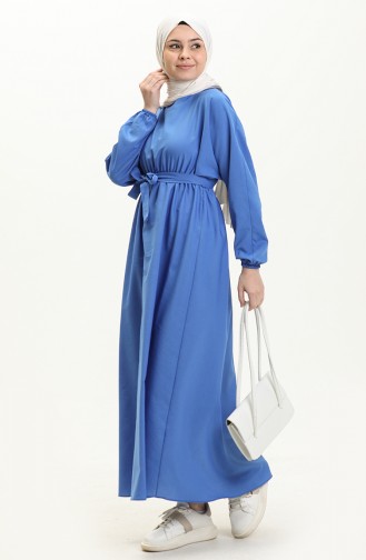 Saks-Blau Hijab Kleider 5430