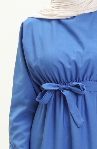 Saks-Blau Hijab Kleider 5430