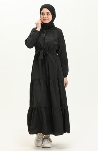 Schwarz Hijab Kleider 5246