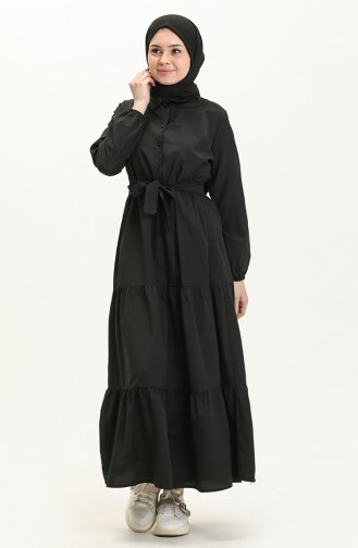 Black Hijab Dress 5246