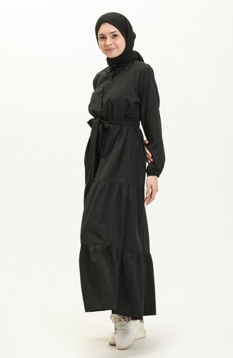 Schwarz Hijab Kleider 5246