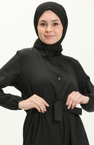 Schwarz Hijab Kleider 5246