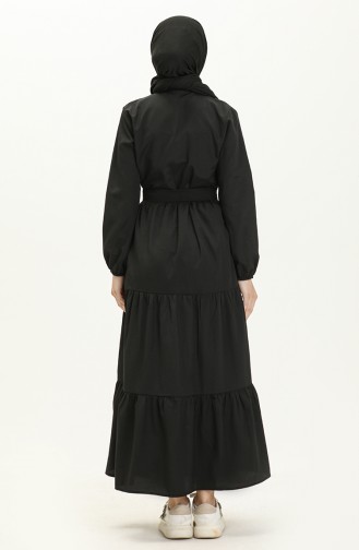 Schwarz Hijab Kleider 5246