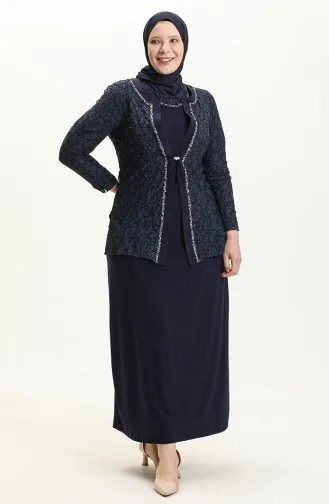 Großes Abendkleid Doppelanzug 2317-02 Marineblau 2317-02