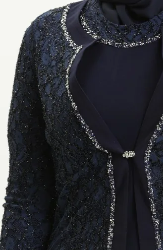 Großes Abendkleid Doppelanzug 2317-02 Marineblau 2317-02