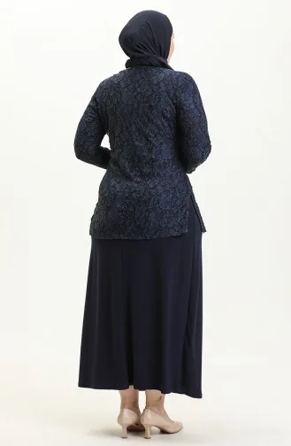 Großes Abendkleid Doppelanzug 2317-02 Marineblau 2317-02