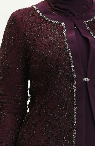 Großes Abendkleid Doppelanzug 2317-03 Pflaume 2317-03