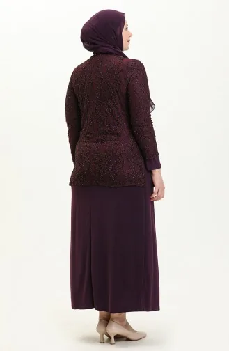 Großes Abendkleid Doppelanzug 2317-03 Pflaume 2317-03
