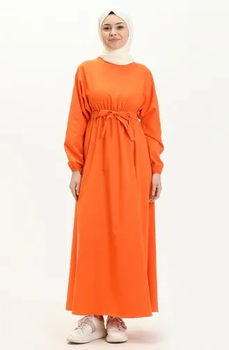 Orange Hijab Dress 5425