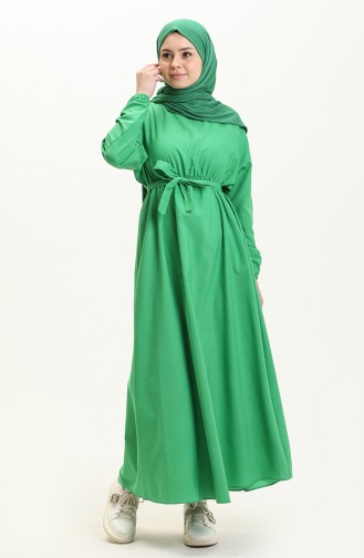 Grün Hijab Kleider 5423